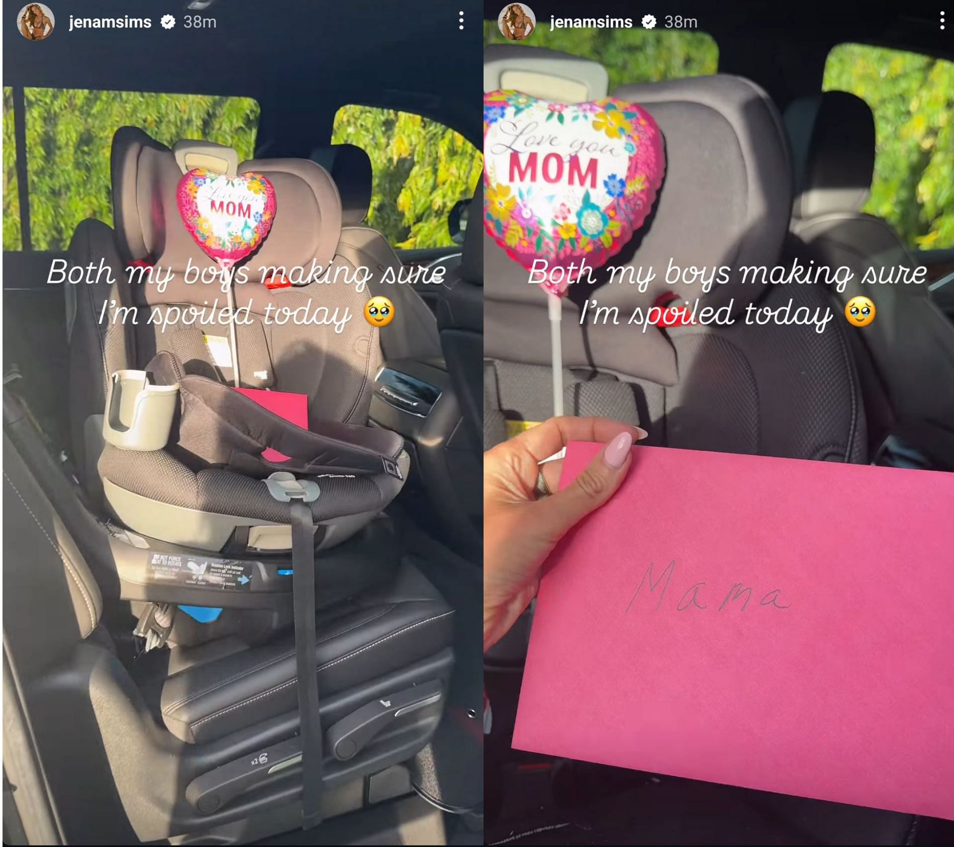 Snaps from Jena Sims' video - Source - via Instagram @jenamsims